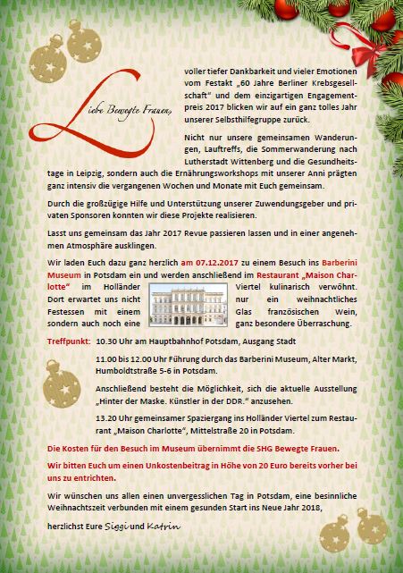 Einladung Weihnachtsfeier